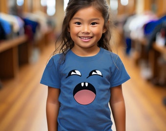 Kleines Monster Gesicht Kleinkind Kurzarm T-Shirt