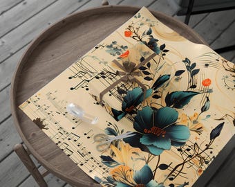 Sheet Music Pattern Wrapping Paper