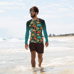 Hawaiian Style Men&#39;s Rash Guard