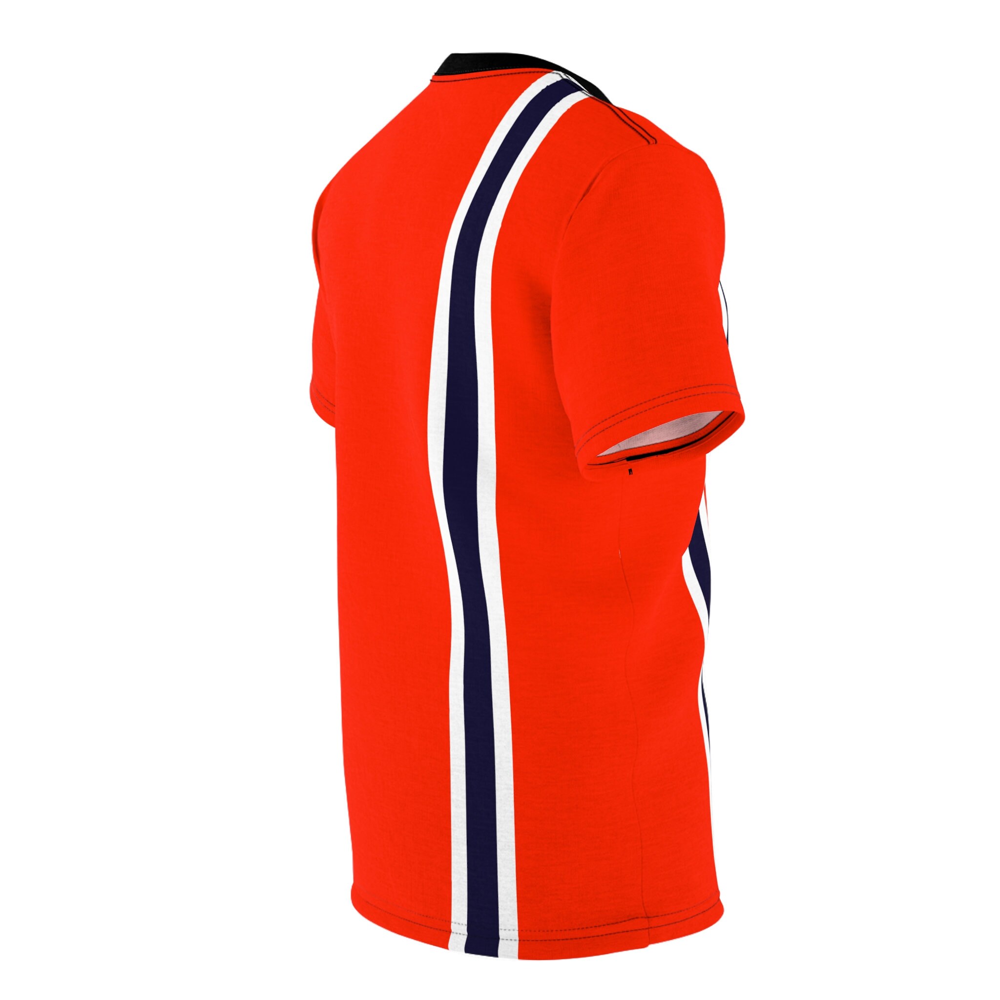 Italian Racing Red W/stripes Unisex Cut & Sew Tee - Etsy
