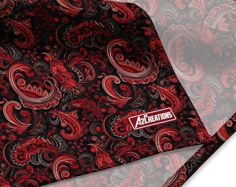 Red Paisley All-over print bandana