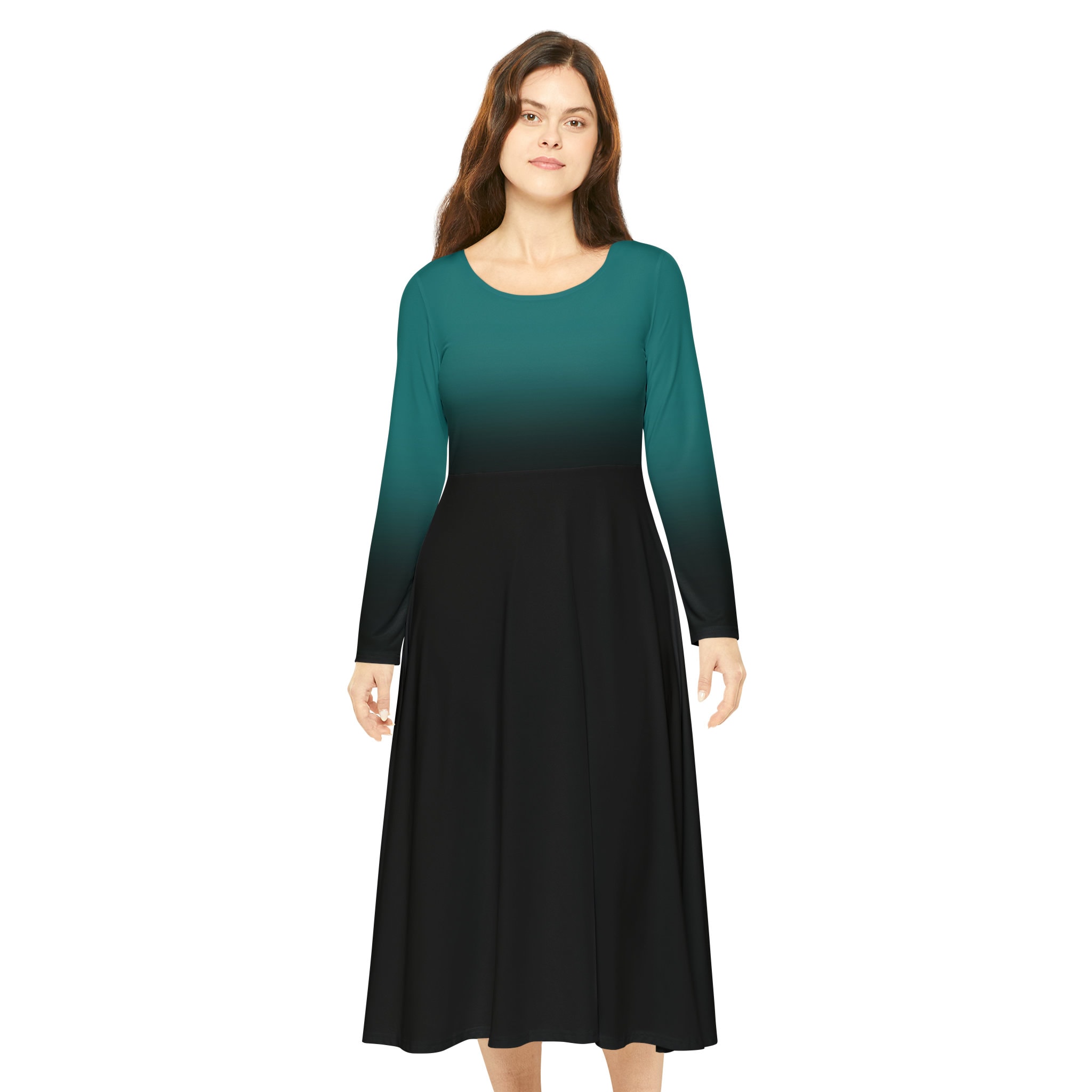 black and green ombre dress Joyceleen Swing Dress in Dark Green – Vintage Diva main image 1