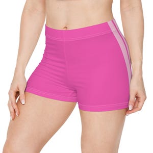 Pink Striped Baby Doll Women&#39;s Shorts