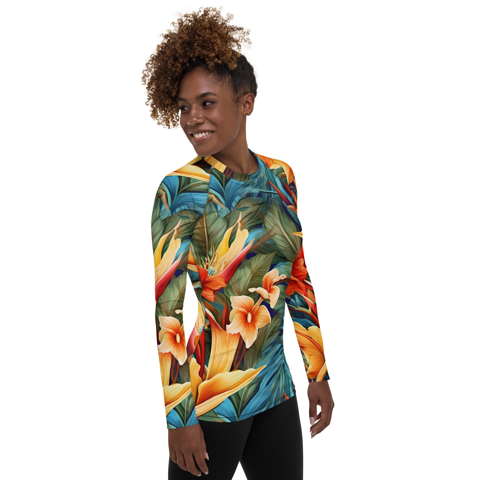 Hawaiian Style Women's Rash Guard - Etsy