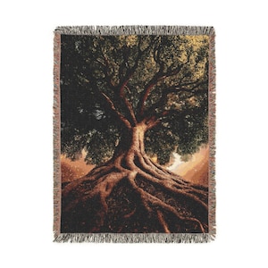 Baum des Lebens 100% Baumwolle gewebte Decke
