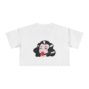 Retro Ball Gag Girl Women&#39;s Crop Tee