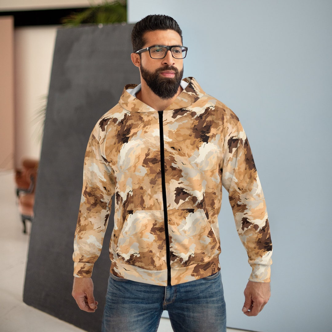 Digital Desert Camo Pattern 1 Unisex Zip Hoodie - Etsy