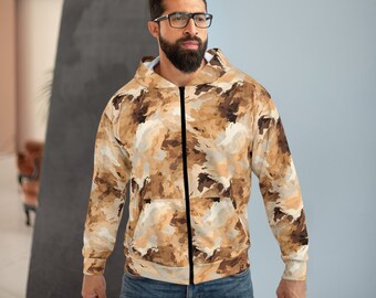 Digital Desert Camo Pattern 1 Unisex Zip Hoodie - Etsy