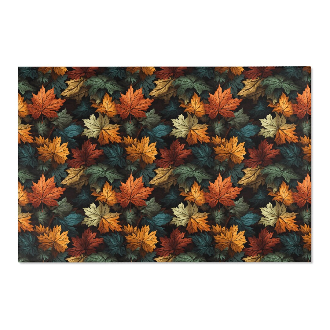 Fall Foliage Pattern Area Rugs - Etsy