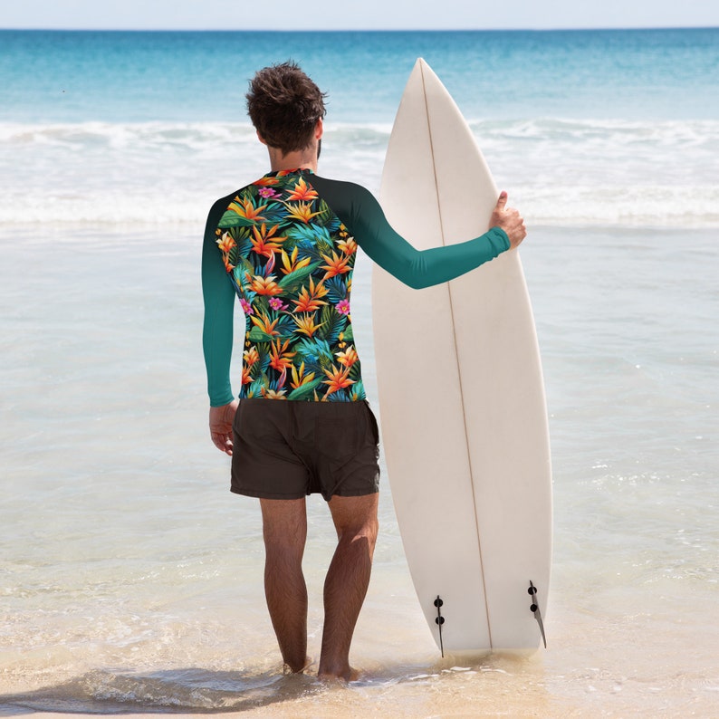 Hawaiian Style Men's Rash Guard - Etsy