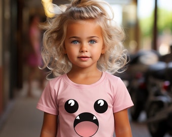 リトルモンスターフェイス幼児用半袖Tシャツ