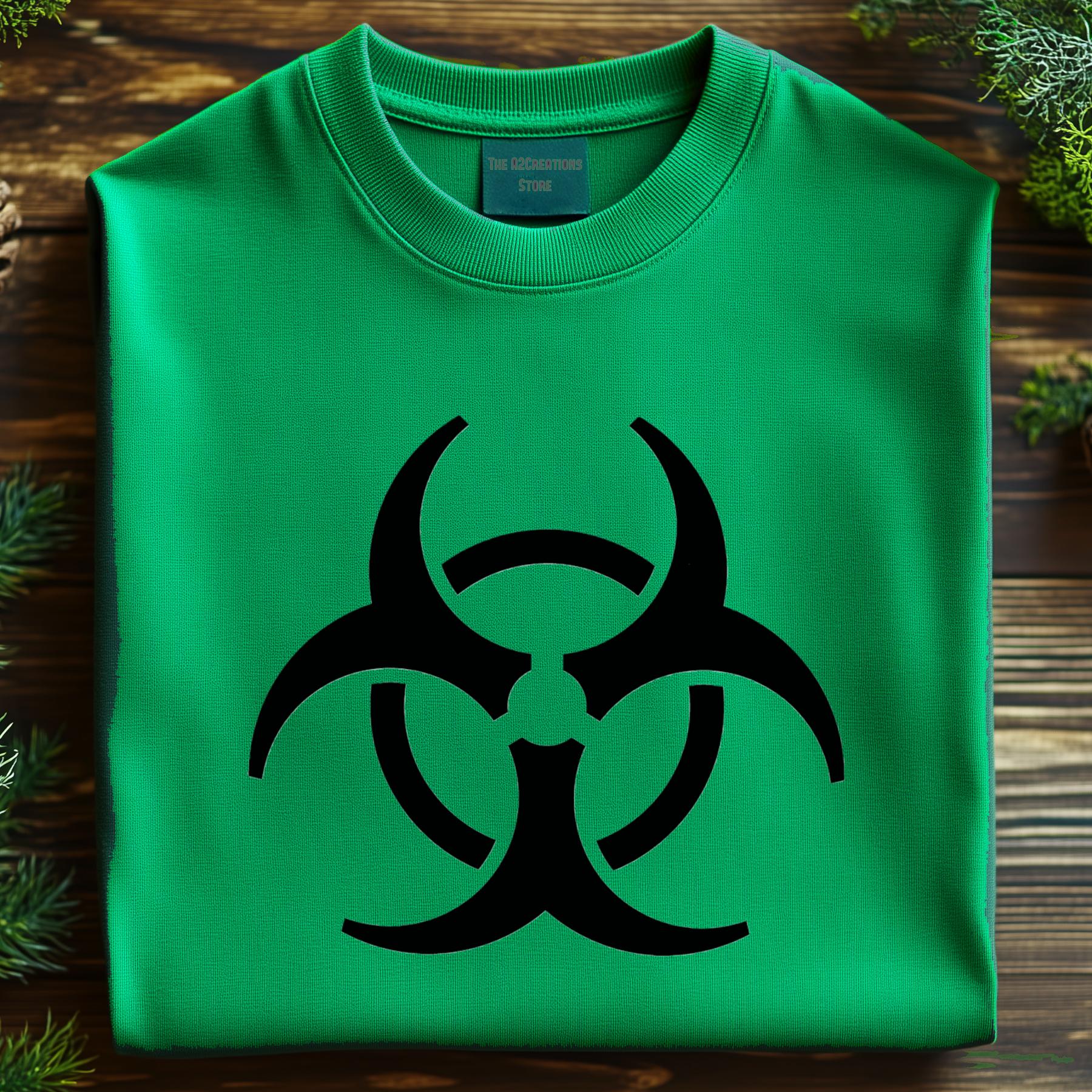 Urban Backwoods Black Biohazard Vintage Symbol Uomo T-Shirt Nero Taglia S