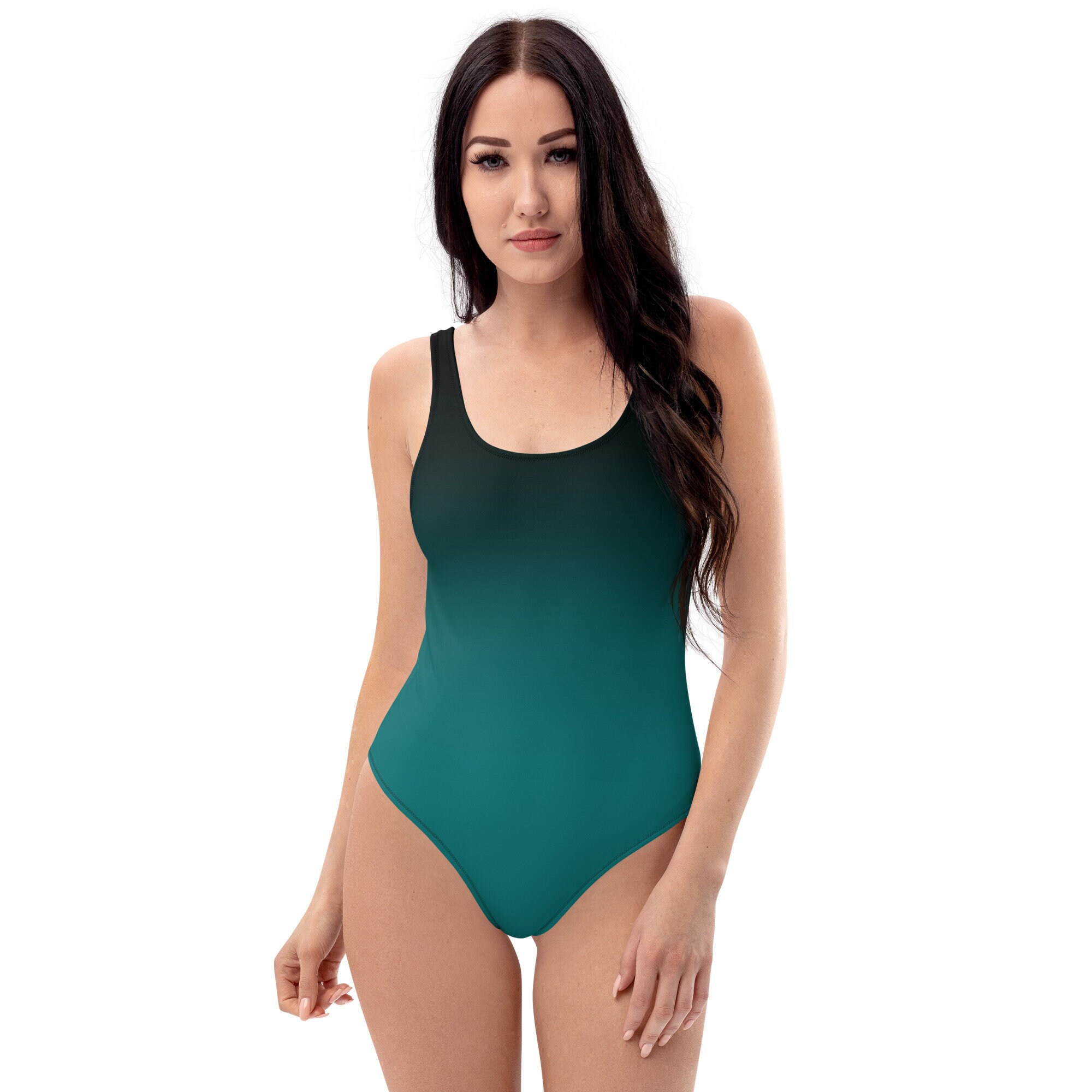 Verdigris Black Ombre One piece Swimsuit Etsy UK