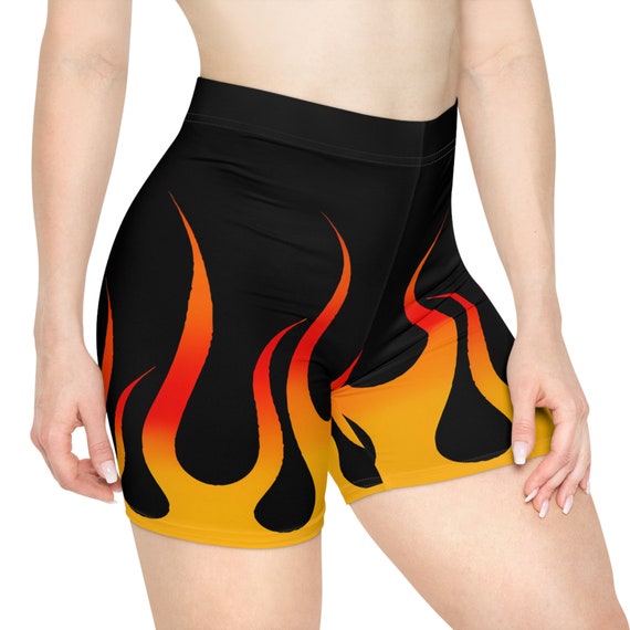 Hot Rod Flames Women s Biker Shorts Etsy Canada