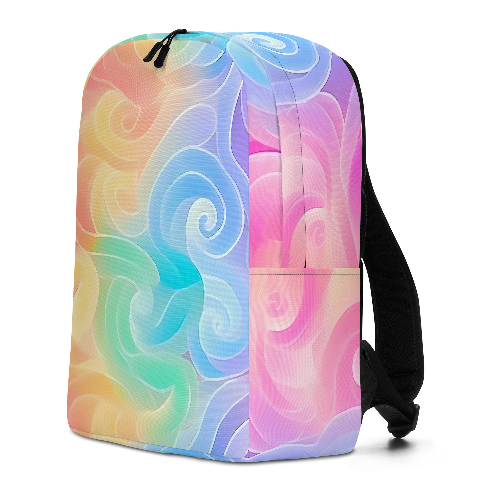 Rainbow Swirl Pattern Minimalist Backpack - Etsy