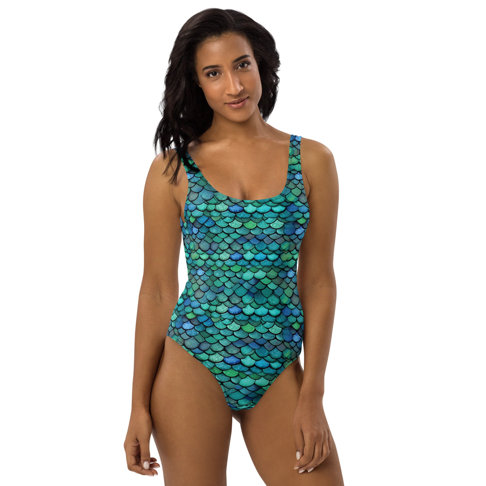 Saashi Mermaid Fish Scales One-Piece Girls' Swimsuit