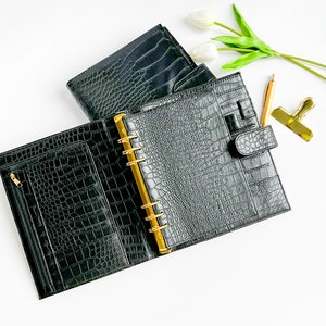 RING Planner Cover, Croco Luxe, Vegan Leather Agenda Cover