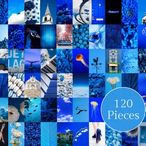 Blue Wall Collage Kit | Indie Room Decor, VSCO Wall Collage Kit