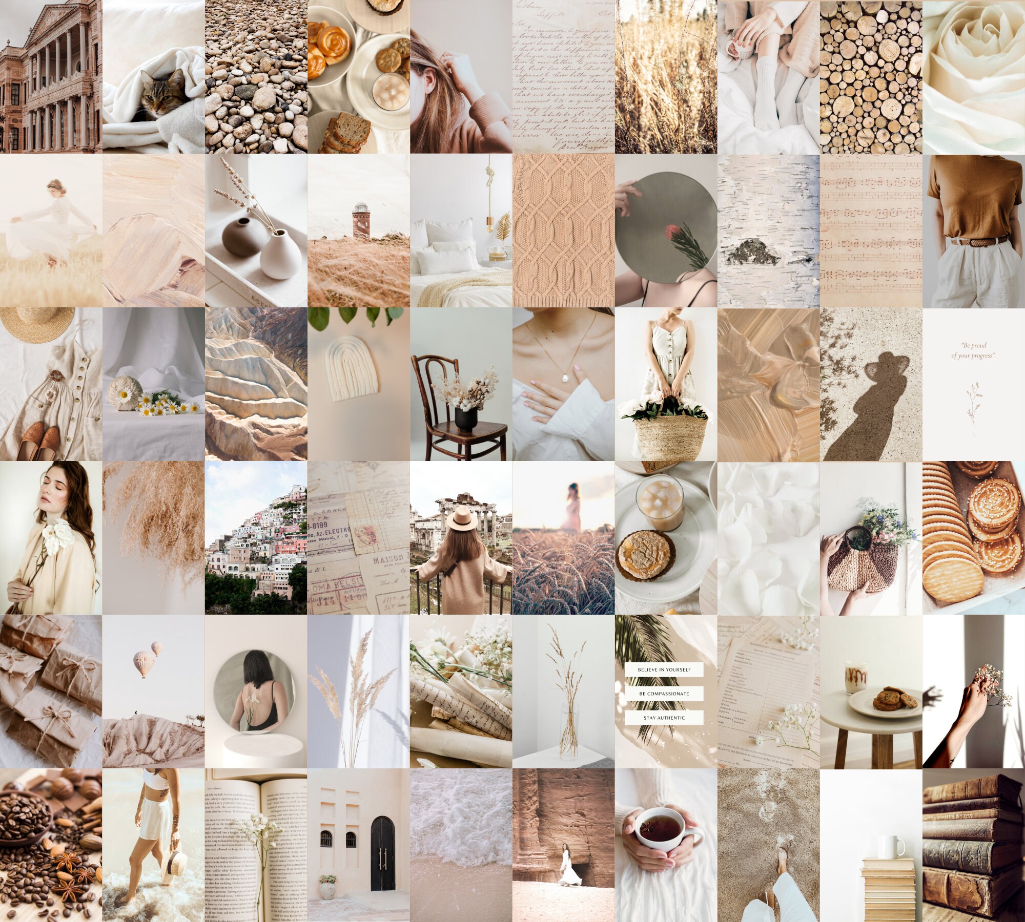 Joyoldelf 50 Pieces Beige Wall Collage Kit - 4x6 inch Aesthetic Picture for  Room Decor, Wall Art Print for Aesthetic Room Decor, Dorm Photo Display,  VSCO Poster for Bedroom : : Home