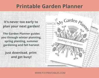 Printable Garden Planner: Seed & Harvest Tracker (PDF)