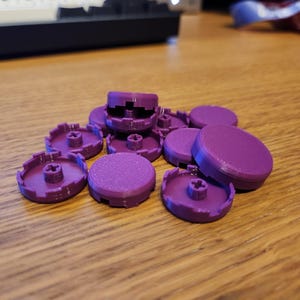 Lågprofilerade runda 3D-printade knappkåpor för MX/Choc v2