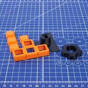T-Spin+ - 3D printed housing with caps - DIY tetromino shaped WASD pad for arcade sticks