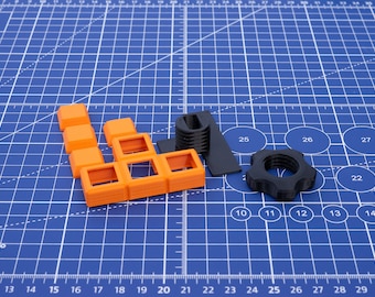 T-Spin+ - 3D printed housing with caps - DIY tetromino shaped WASD pad for arcade sticks
