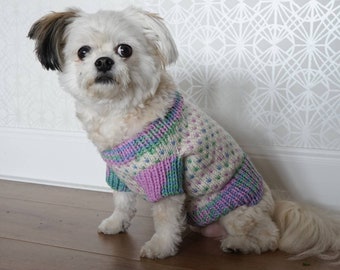 Pastel sweetheart doggie sweater