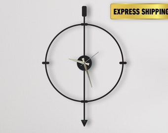 Minimalist Black Large Wall Clock,Big Ben Oversized Wall Clock,Unique Silent Wall Clock,Office Wall Clock,Minimalist Clock,Design Wall Clock
