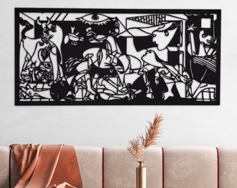 Picasso's Guernica Large Metal Wall Decor, Metal Guernica Wall Art, Pablo Picasso Wall Art, Guernica Painting Art, Living Room Wall Art