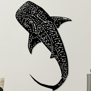 Whale Shark Metal Wall Art, Large Whale Shark Wall Decor, Ocean Themed Gift, Nautical Home Decor, Diver Gift Idea, Sea Life Steel Wall Art