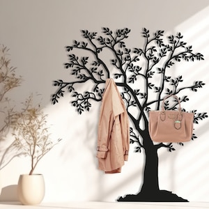 Metal Wall Coat Rack, Wall Mounted Coat Hooks Hanger, Entryway Wall Organizer, Large Steel Metal Hook, Metal Hat Rack,Modern Wall Decoration