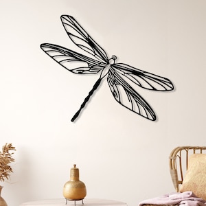 Dragonfly Metal Wall Art, Dragonfly Butterfly Nature Home Decor, Boho Minimalist Decor, Large Dragonflies Outdoor Wall Art,Nature Lover Gift