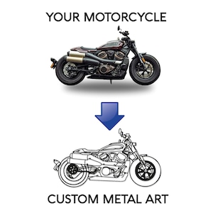 Custom Motorcycle Metal Silhouette Wall Art, Personalized Motorcycle Wall Sign, Motorcycle Lover Gift for Men, Motorcycle Accessories Decor