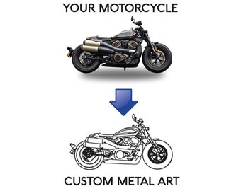 Custom Motorcycle Metal Silhouette Wall Art, Personalized Motorcycle Wall Sign, Motorcycle Lover Gift for Men, Motorcycle Accessories Decor