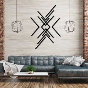 Metal Stripes Wall Decoration Set of 30, Modern Minimalist Design Living Room Art, 30 Pieces Wall Art, Unique Home Decor, Housewarming Gift image 5