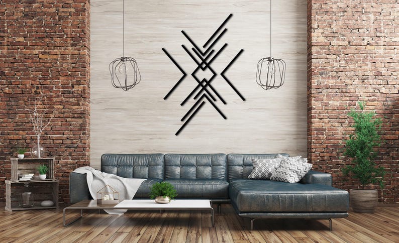 Metal Stripes Wall Decoration Set of 30, Modern Minimalist Design Living Room Art, 30 Pieces Wall Art, Unique Home Decor, Housewarming Gift image 5