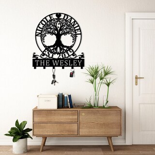 Have A Great Day - Portachiavi Da Parete Metallico Con Ganci | Organizer Ingresso Design