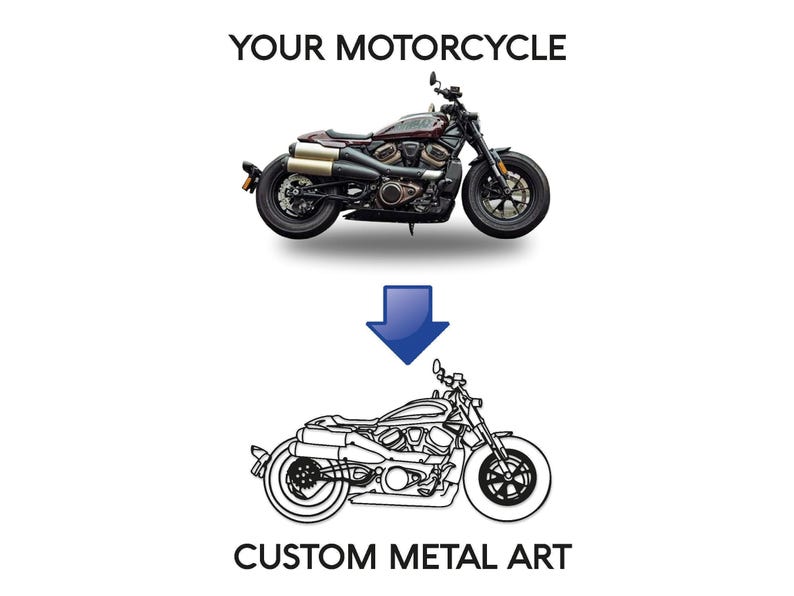 Custom Motorcycle Metal Decor Wall Art, Personalized Motorcycle Wall Sign, Motorcycle Lover Gift for Men, Motorcycle Accessories Decor Black