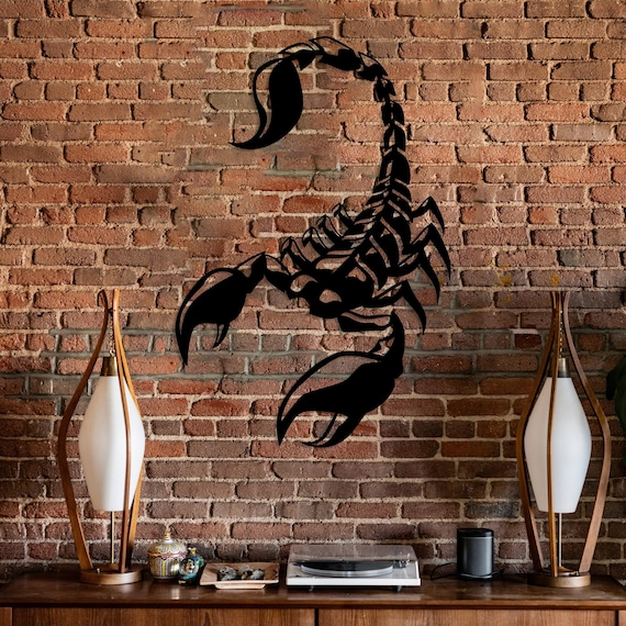 Metal Scorpion Wall Art, Wildlife Wall Decor, Large Scorpion Decor, Animal Wall Art, Nature Lovers Gift, Gothic Decor, Entomology Decor Gift