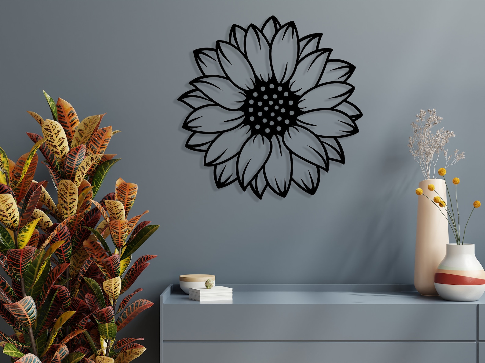 Sunflower Metal Wall Decor Metal Flower Wall Art Sunflower - Etsy