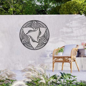 Birds Boho Metal Wall Art, Steel Birds Art Decor, Living Room Wall Art,Modern Home Decor,Office Wall Decor,Housewarming Gift,Bird Lover Gift image 8