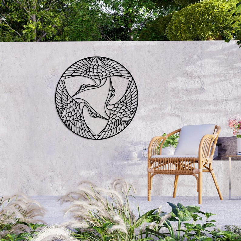 Birds Boho Metal Wall Art, Steel Birds Art Decor, Living Room Wall Art,Modern Home Decor,Office Wall Decor,Housewarming Gift,Bird Lover Gift image 8