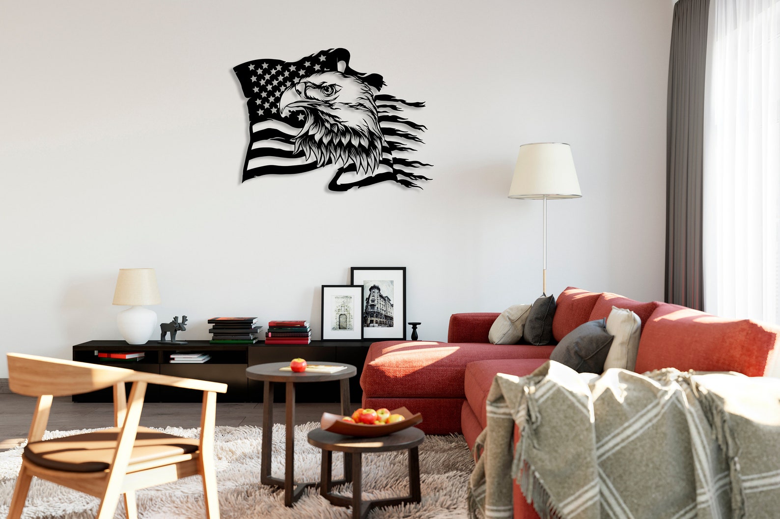 American Eagle Metal Wall Art American Flag Wall Decor US - Etsy