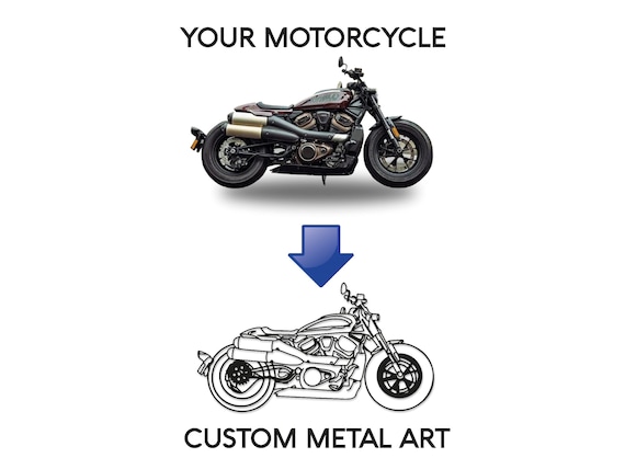 Benutzerdefinierte Motorrad Metall Silhouette Wandkunst, personalisierte  Motorrad Wandschild, Motorrad-Liebhaber-Geschenk für Männer, Motorrad- Zubehör-Dekor - .de