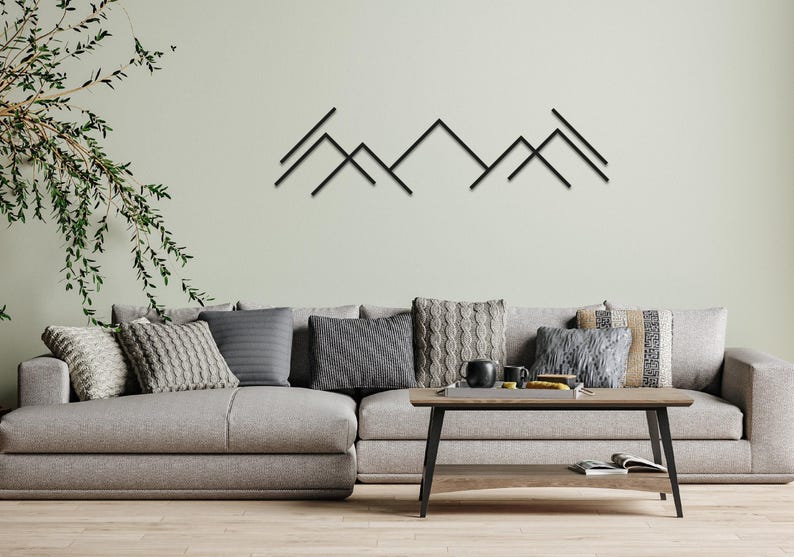 Metal Stripes Wall Decoration Set of 30, Modern Minimalist Design Living Room Art, 30 Pieces Wall Art, Unique Home Decor, Housewarming Gift image 3