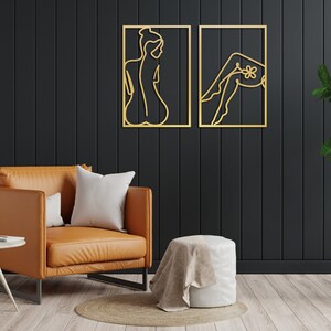 Set of 2 Naked Female Body Metal Wall Art Naked Woman Body - Etsy