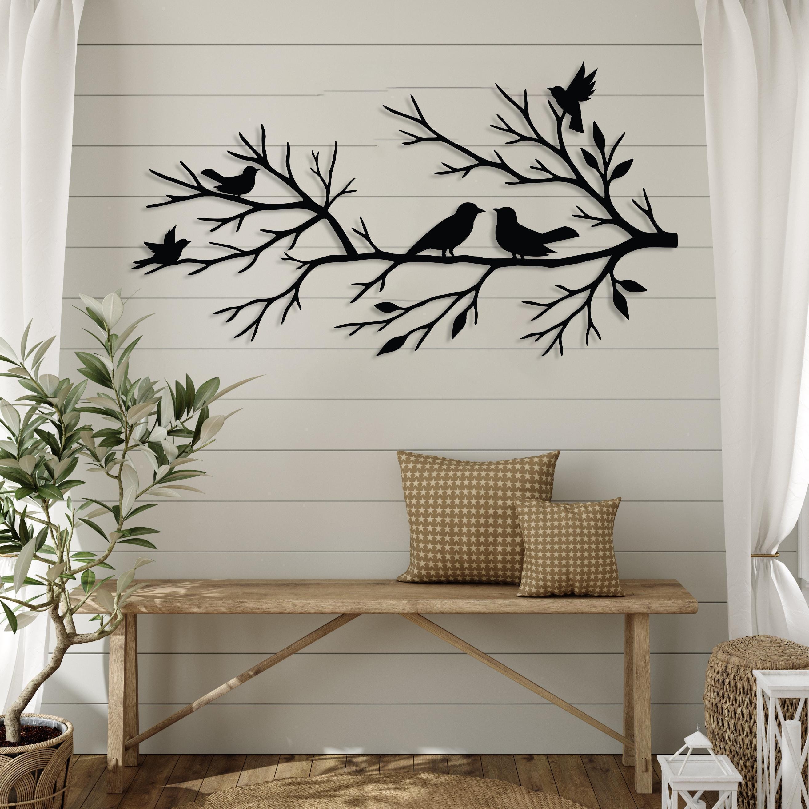 Birds on a Branch Metal Wall Decor, Bird Lovers Gift, Metal Tree ...