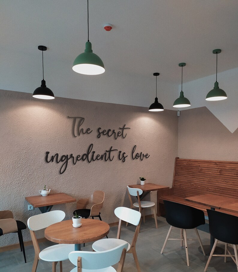 The Secret Ingredient is Love Metal Wall Art Metal Kitchen Etsy