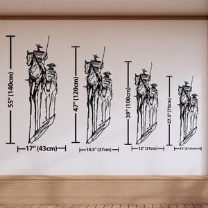 Don Quixote Metal Wall Art, Pablo Picasso Artwork, Quixote One Line Art, Living Room Metal Wall Decor, Large Wall Art, Adventure Lover Gift image 9